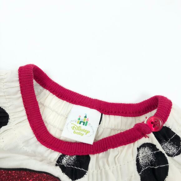 NEW Disney Baby Girl Top Blouse 6 Months Glittered Minnie Mouse Baby Girl - Picture 4 of 7